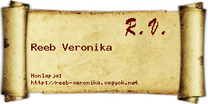 Reeb Veronika névjegykártya